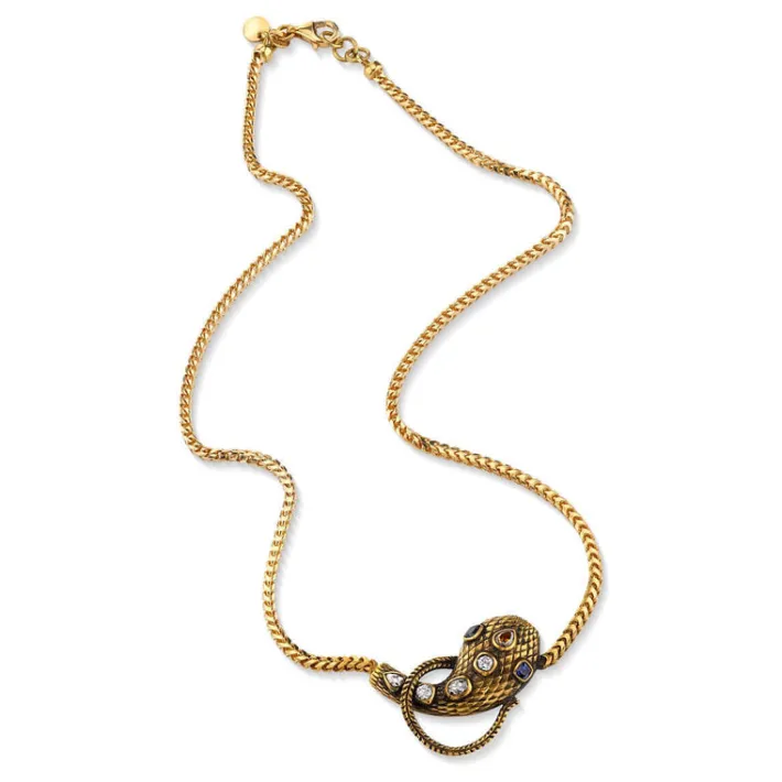 alexandria_serpent_neckla_0.webp ALEXANDRIA SERPENT NECKLACE>SINGLE STONE Fashion
