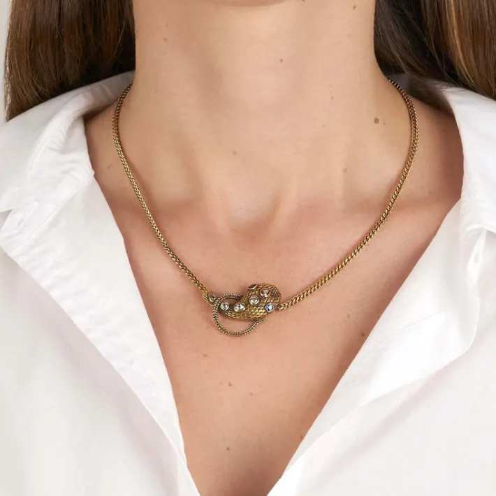 alexandria_serpent_neckla_1.webp ALEXANDRIA SERPENT NECKLACE>SINGLE STONE Fashion
