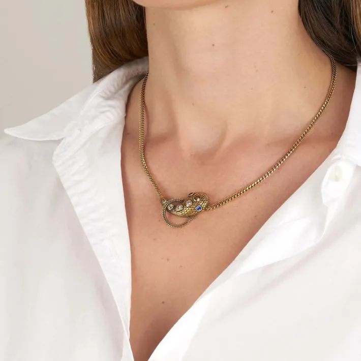 alexandria_serpent_neckla_2.webp ALEXANDRIA SERPENT NECKLACE>SINGLE STONE Fashion
