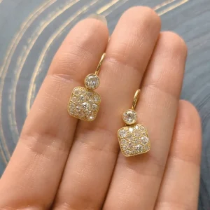 COBBLESTONE DOUBLE DROP EARRINGS>SINGLE STONE Online