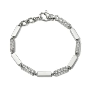 GIANA BRACELET WITH DIAMONDS - PLATINUM>SINGLE STONE Outlet