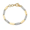 GIANA BRACELET WITH DIAMONDS - TWO TONE>SINGLE STONE Best