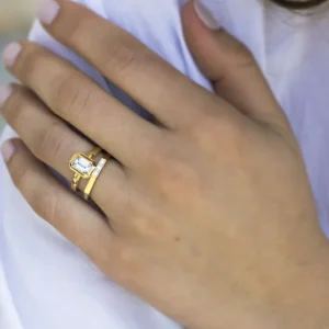 JACQUELINE SMALL HALF FRENCH>SINGLE STONE Fashion