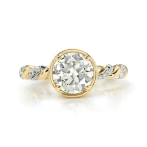 LARA WITH DIAMONDS - TWO TONE>SINGLE STONE New