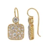 LARGE COBBLESTONE DOUBLE DROP EARRINGS>SINGLE STONE Fashion