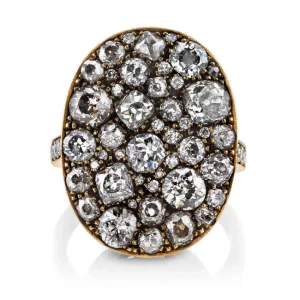 LARGE OVAL COBBLESTONE RING>SINGLE STONE Clearance