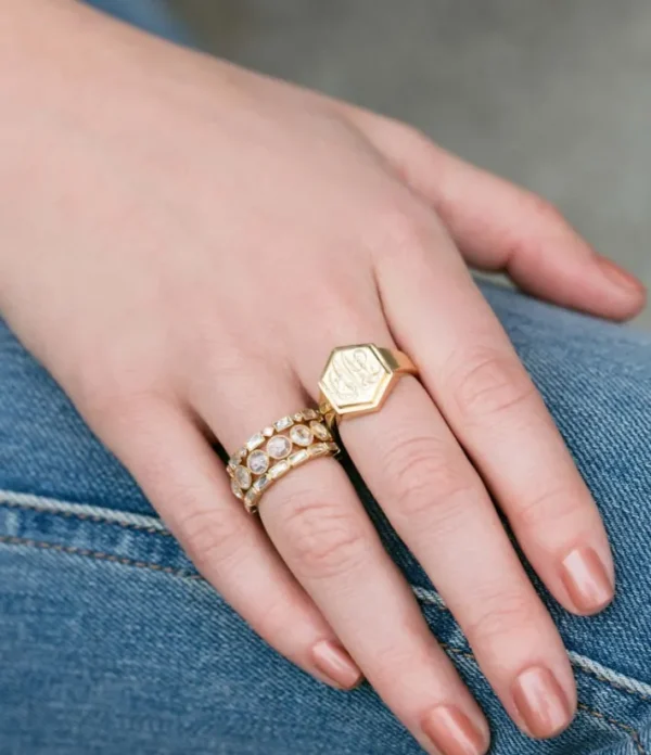 LARGE ROSE CUT GABBY>SINGLE STONE Outlet