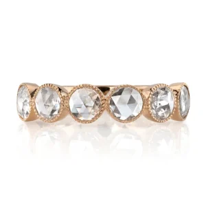 LARGE ROSE CUT GABBY HALF BAND>SINGLE STONE New