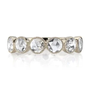 LARGE ROSE CUT GABBY HALF BAND>SINGLE STONE New