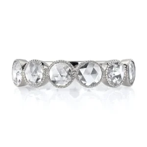 LARGE ROSE CUT GABBY HALF BAND>SINGLE STONE New