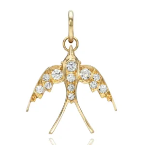 LARGE SWALLOW PENDANT>SINGLE STONE Outlet