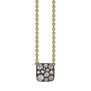 MINI SQUARE COBBLESTONE PENDANT NECKLACE>SINGLE STONE Outlet