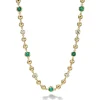 MIRELLA NECKLACE WITH DIAMONDS AND EMERALDS>SINGLE STONE Online