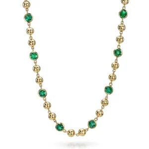 MIRELLA NECKLACE WITH EMERALDS>SINGLE STONE Online
