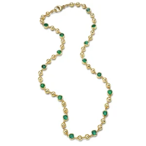 MIRELLA NECKLACE WITH EMERALDS>SINGLE STONE Online