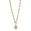 SMALL COBBLESTONE HEART NECKLACE>SINGLE STONE Fashion