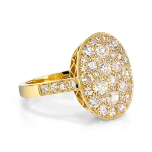 SMALL OVAL COBBLESTONE RING>SINGLE STONE Outlet