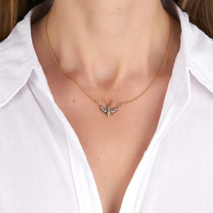 small_swallow_necklace_2.webp SMALL SWALLOW NECKLACE>SINGLE STONE Clearance