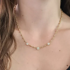 THREE STONE ROSALINA NECKLACE>SINGLE STONE Sale